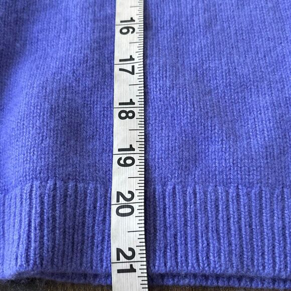 Lilly Pulitzer kinnik cashmere sweater purple colorblock Sz L - Picture 10 of 10